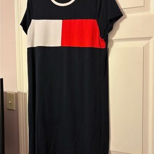 Tommy Hilfiger Blue and Red Mini Dress